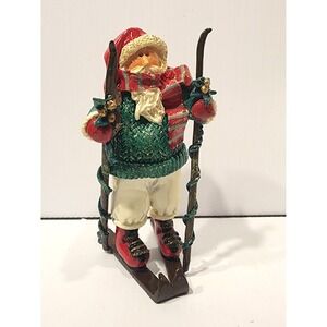 Enesco Santa‎ Littles #720003 Santa on Skis Medium Figurine
